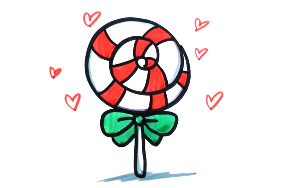 简单漂亮的棒棒糖怎么画