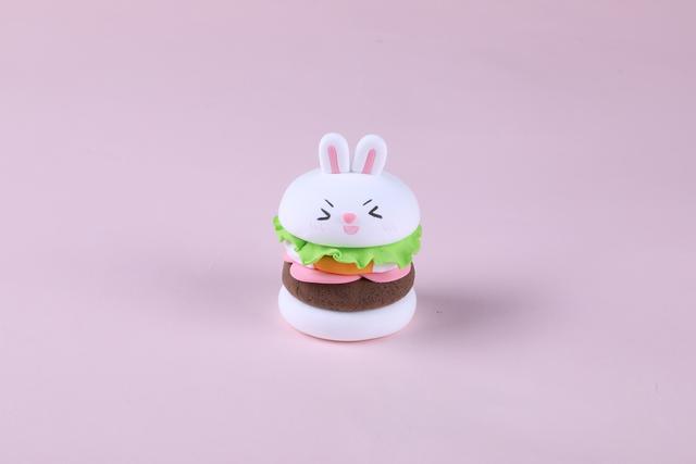 小兔子汉堡粘土教程