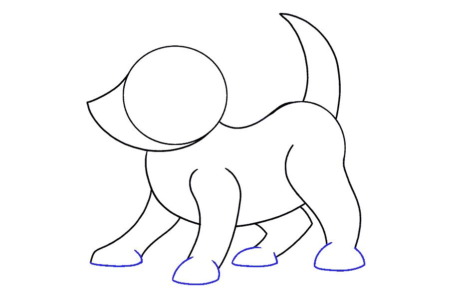 画可爱小狗的详细步骤-图8