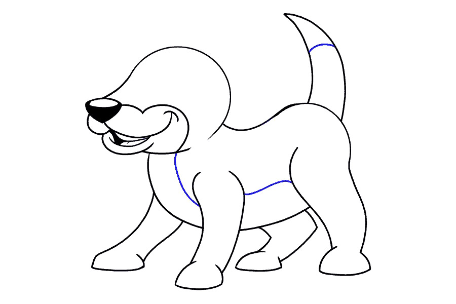画可爱小狗的详细步骤-图13