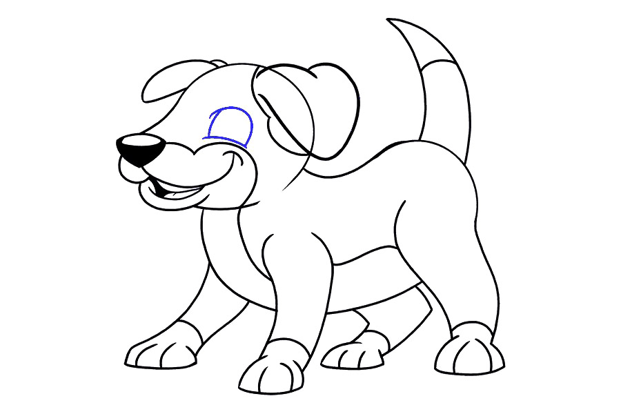 画可爱小狗的详细步骤-图17