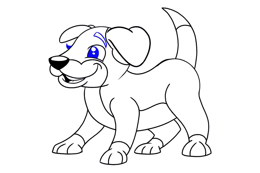 画可爱小狗的详细步骤-图18