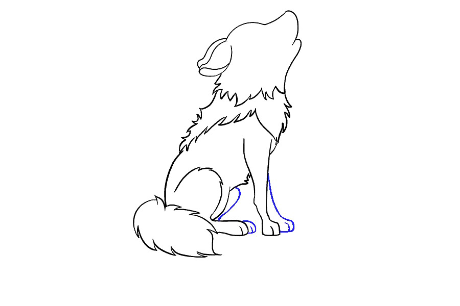 可爱小狼怎么画-图16