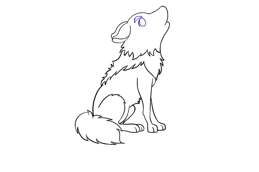 可爱小狼怎么画-图17