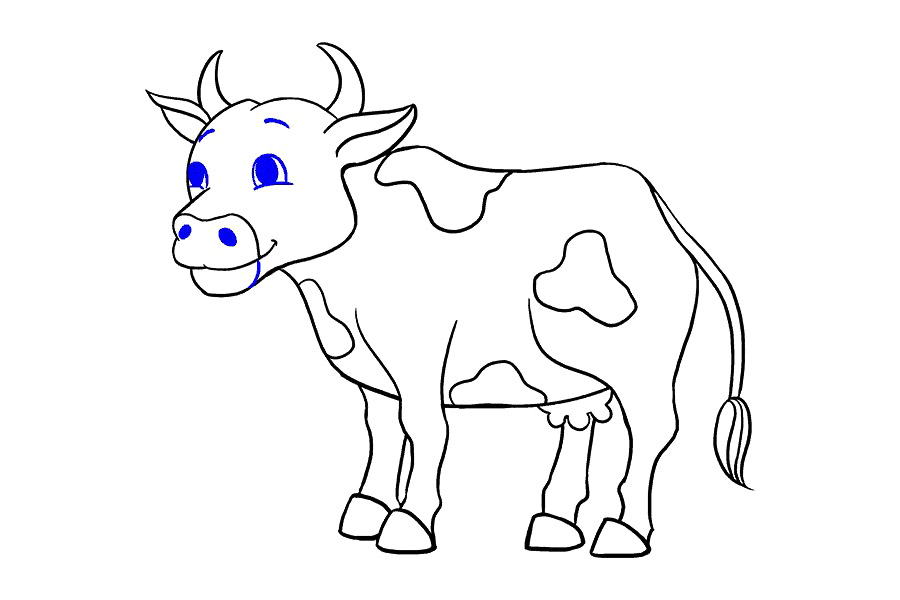 画奶牛的详细步骤图解-图19
