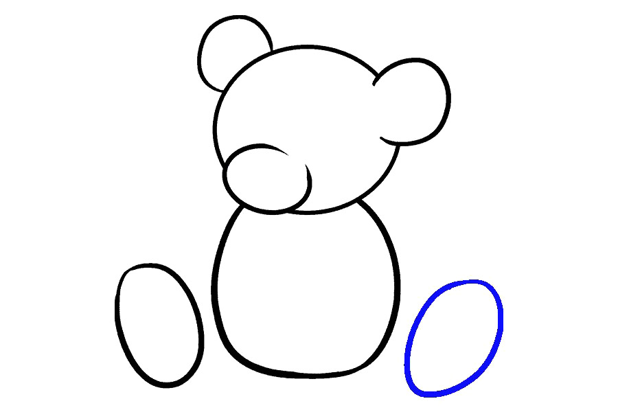 玩具小熊详细画法步骤-图7