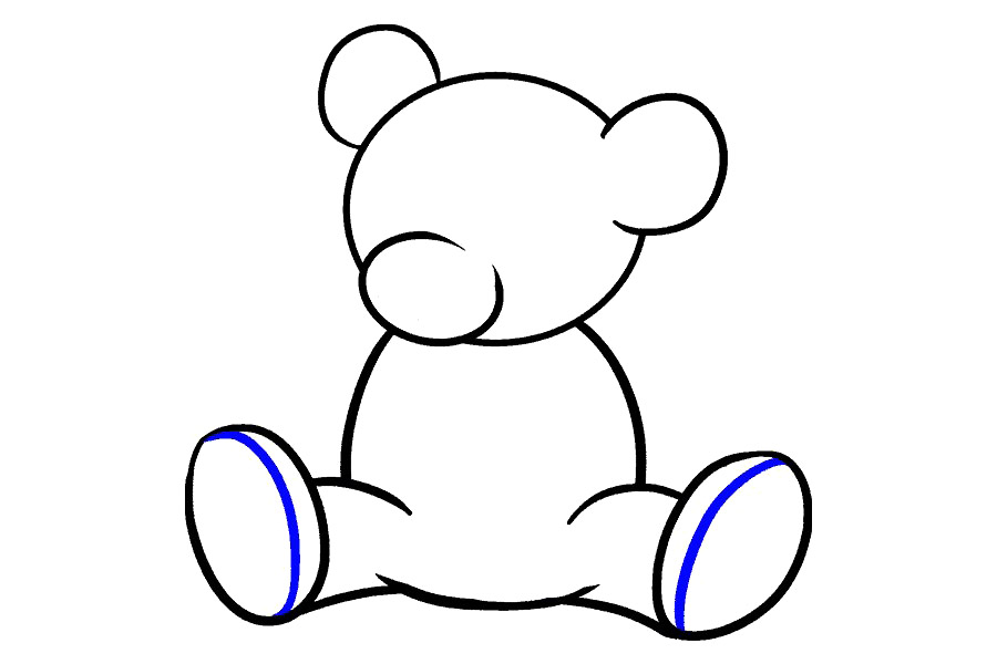 玩具小熊详细画法步骤-图10