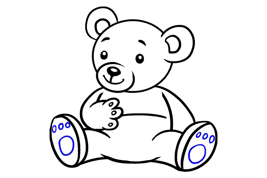 玩具小熊详细画法步骤-图18