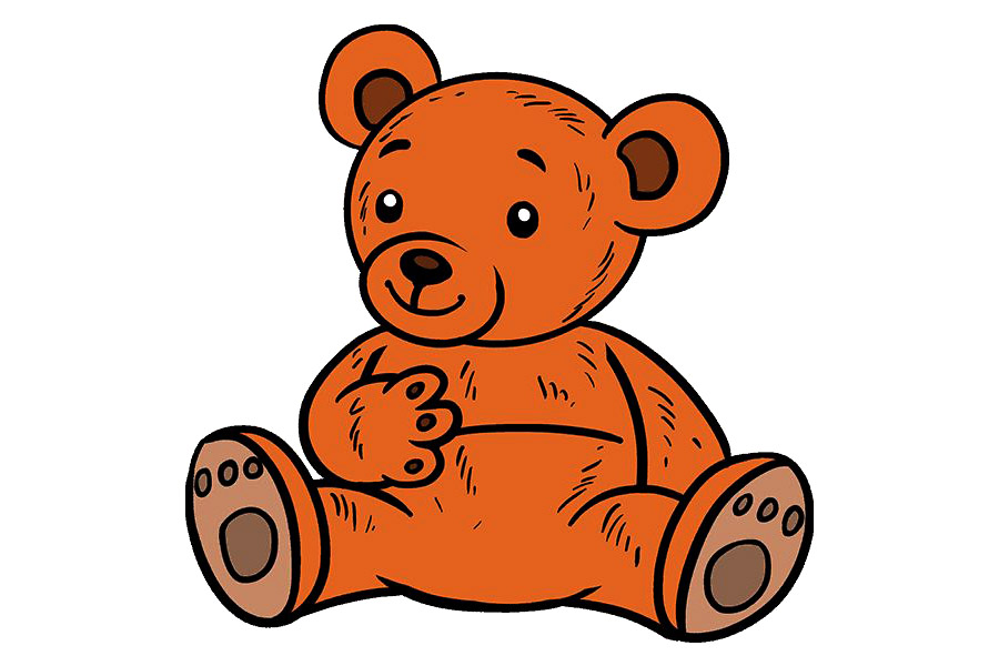 玩具小熊详细画法步骤