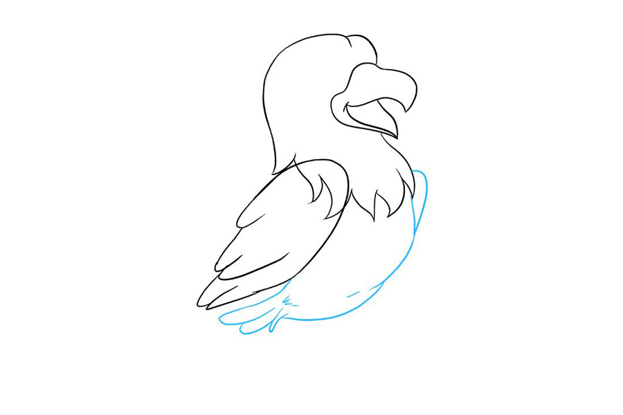 卡通老鹰怎么画-图5