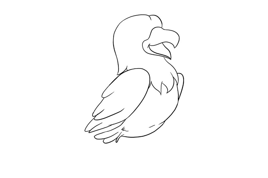 卡通老鹰怎么画-图6