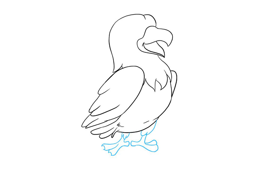 卡通老鹰怎么画-图7