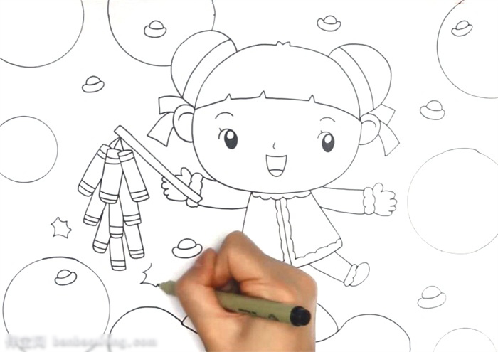 过年儿童画怎么画-图2