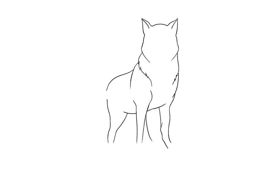 威严的狼怎么画-图10