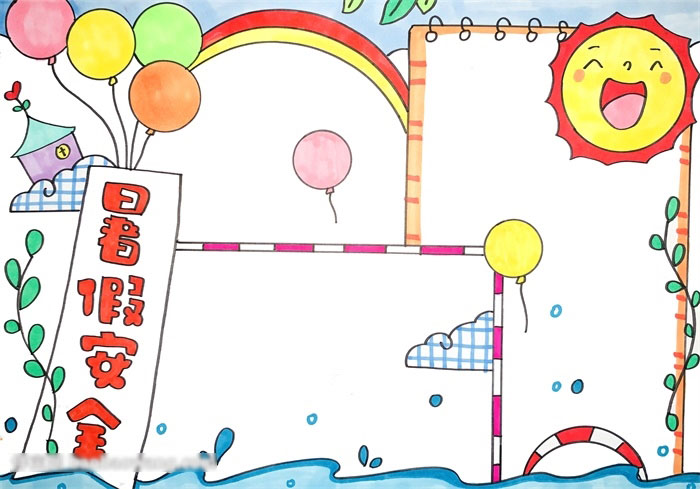 暑假学生安全手抄报-图4