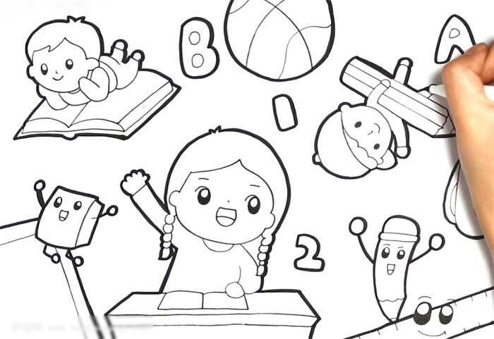 我的班级儿童画教程-图2