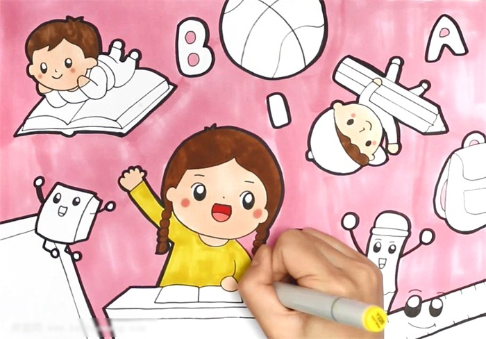 我的班级儿童画教程-图3