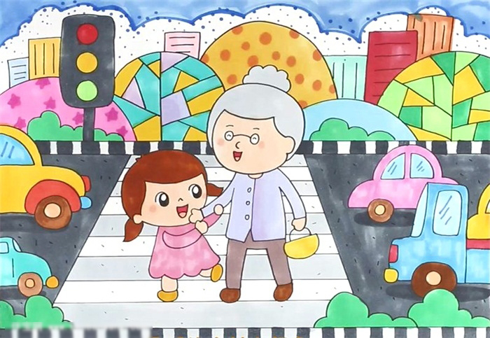 文明礼仪画画作品