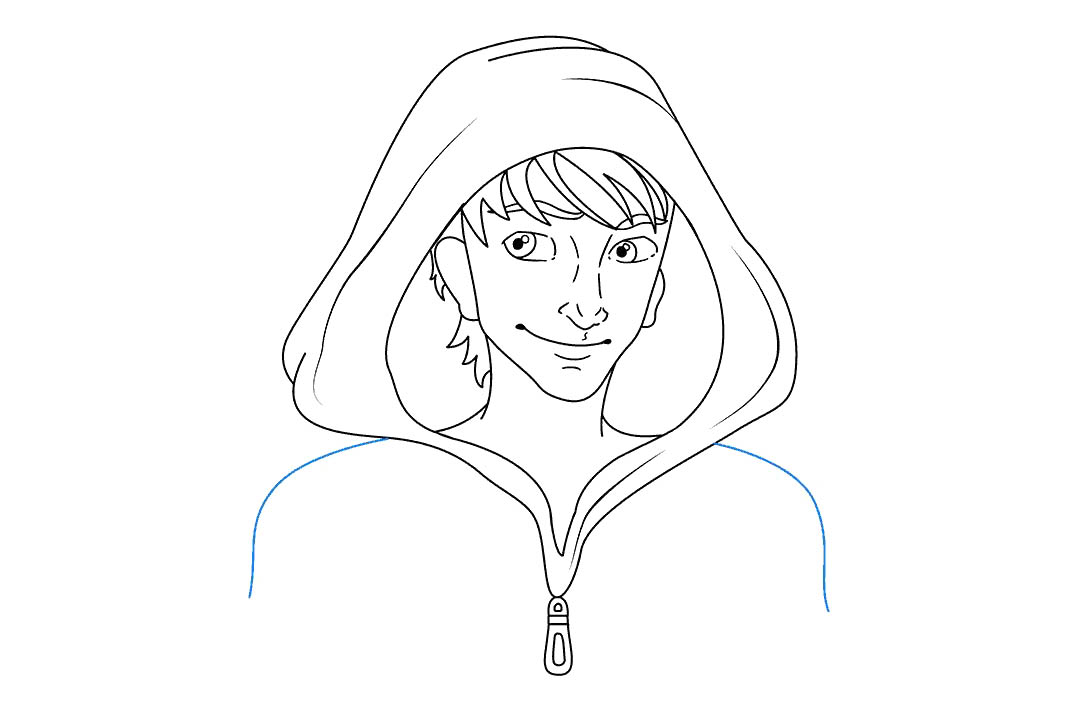 男孩半身卡通形象怎么画-图8