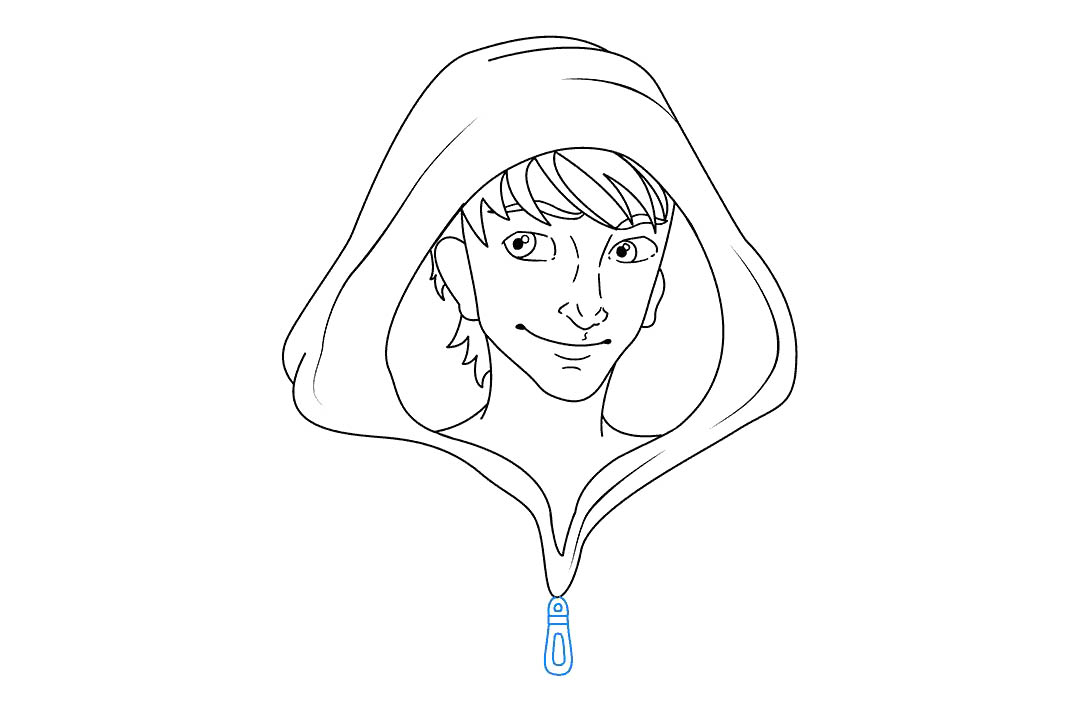 男孩半身卡通形象怎么画-图7