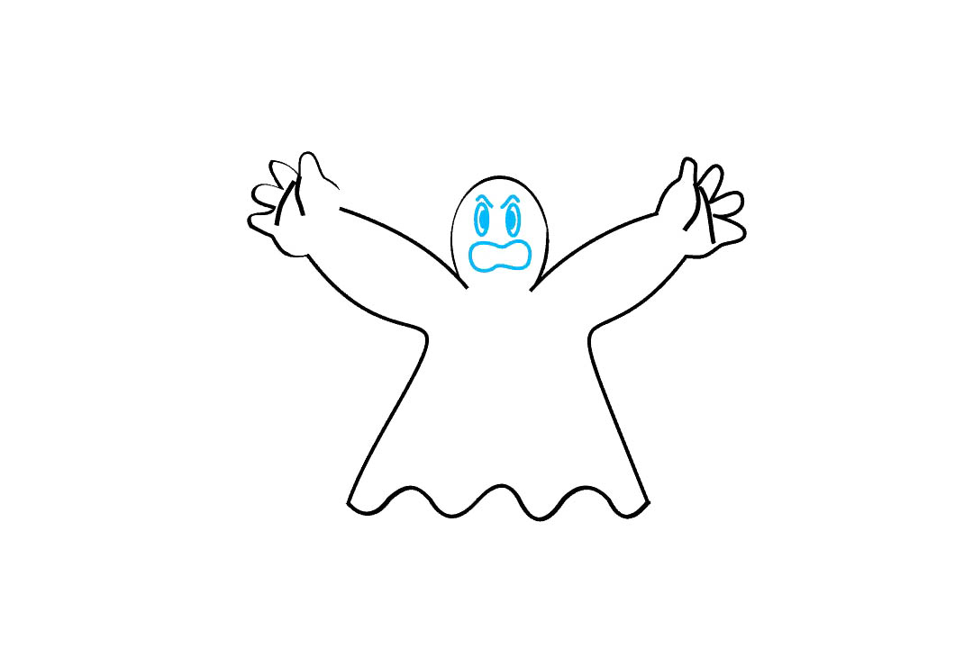 万圣节鬼魂面具怎么画-图8