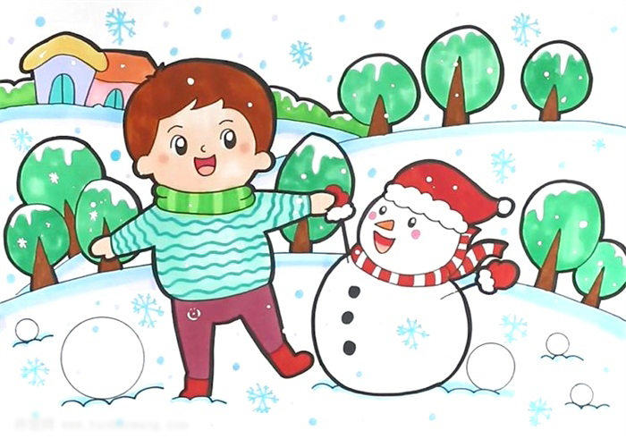 快乐的童年儿童画