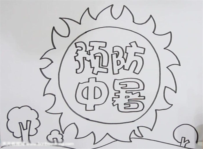 学生夏天预防中暑手抄报-图1