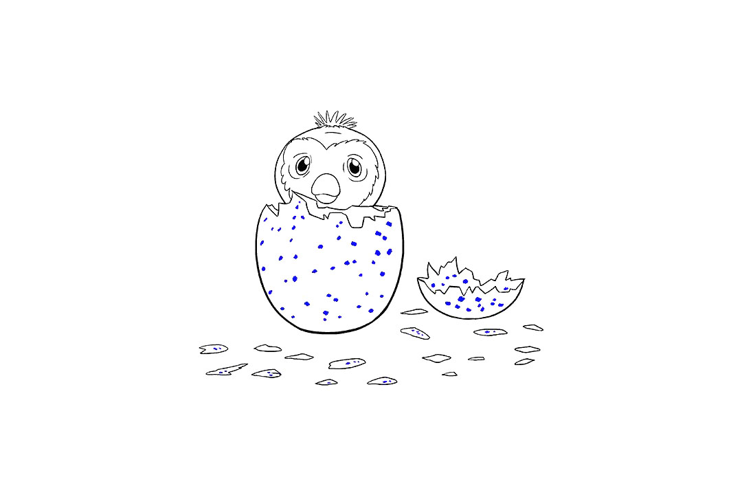 刚破壳的小鸟怎么画-图18