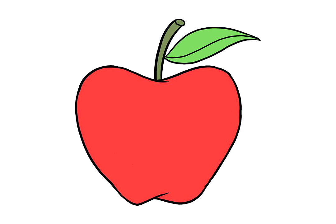 苹果怎么画简单