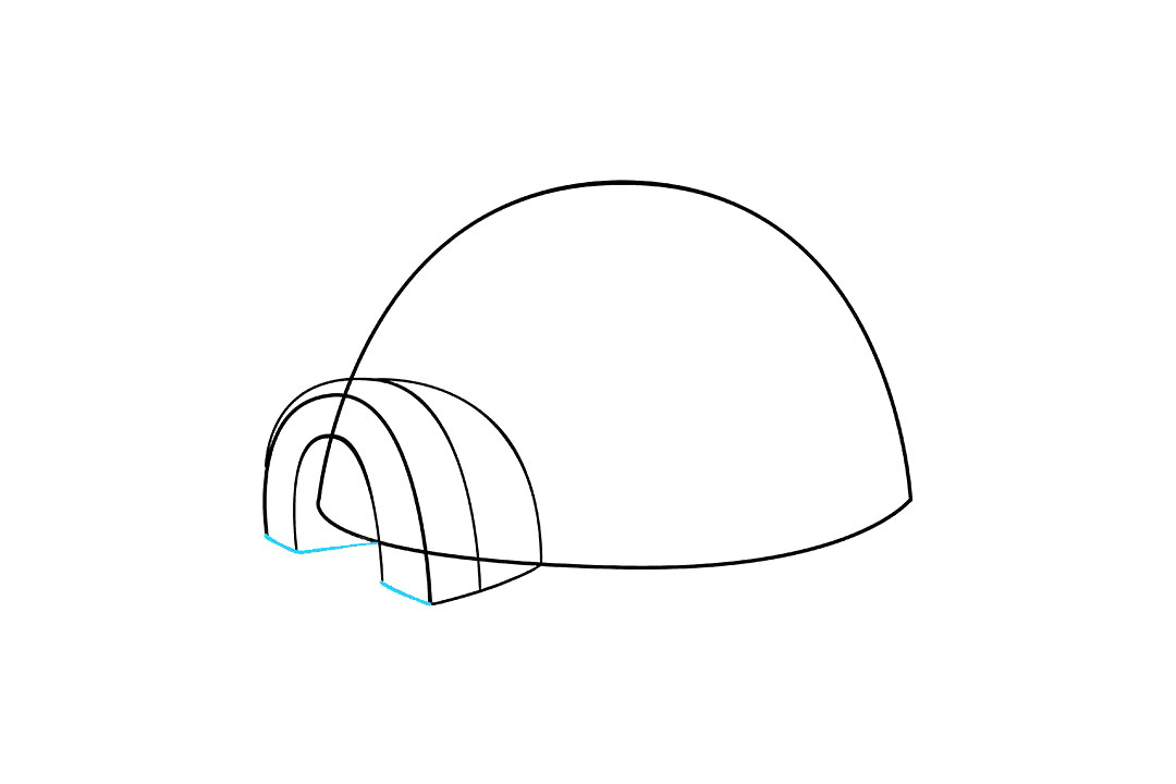爱斯基摩人的冰屋怎么画-图7