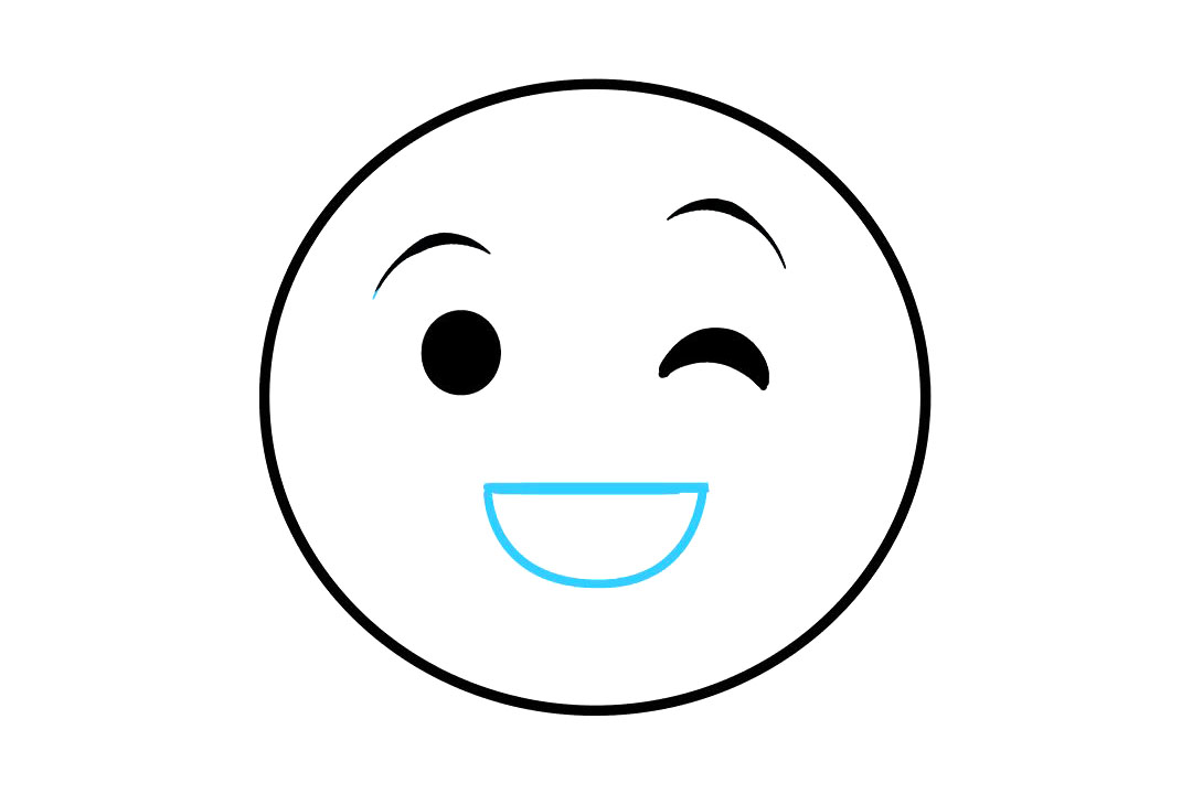 吐舌头的笑脸表情怎么画-图4
