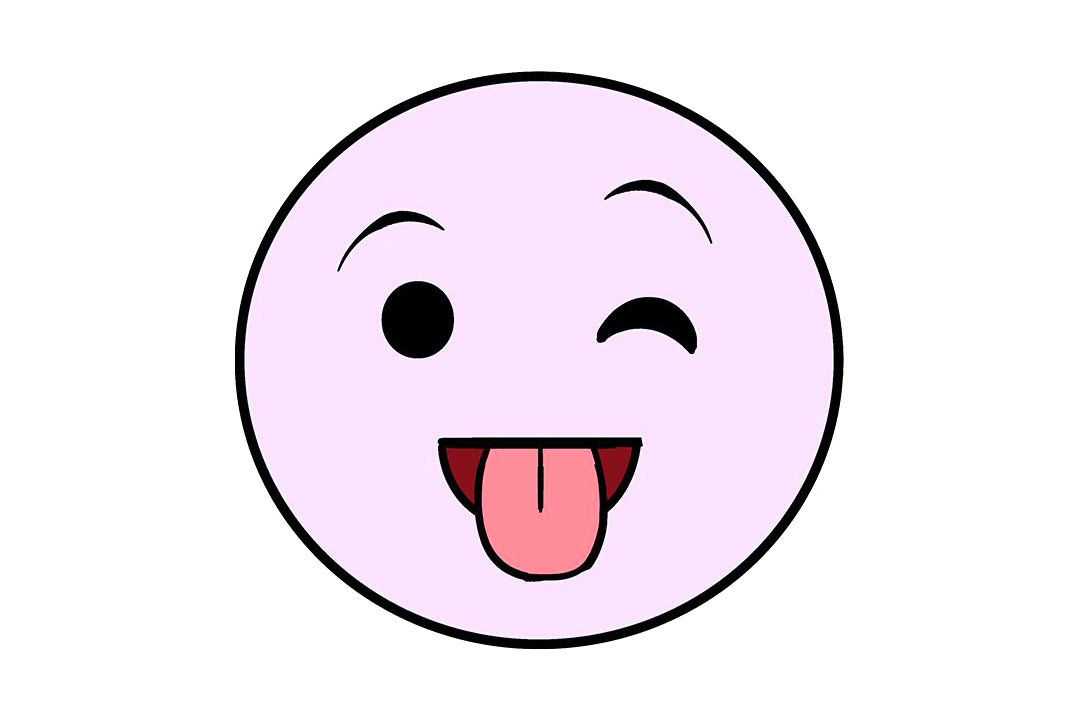 吐舌头的笑脸表情怎么画