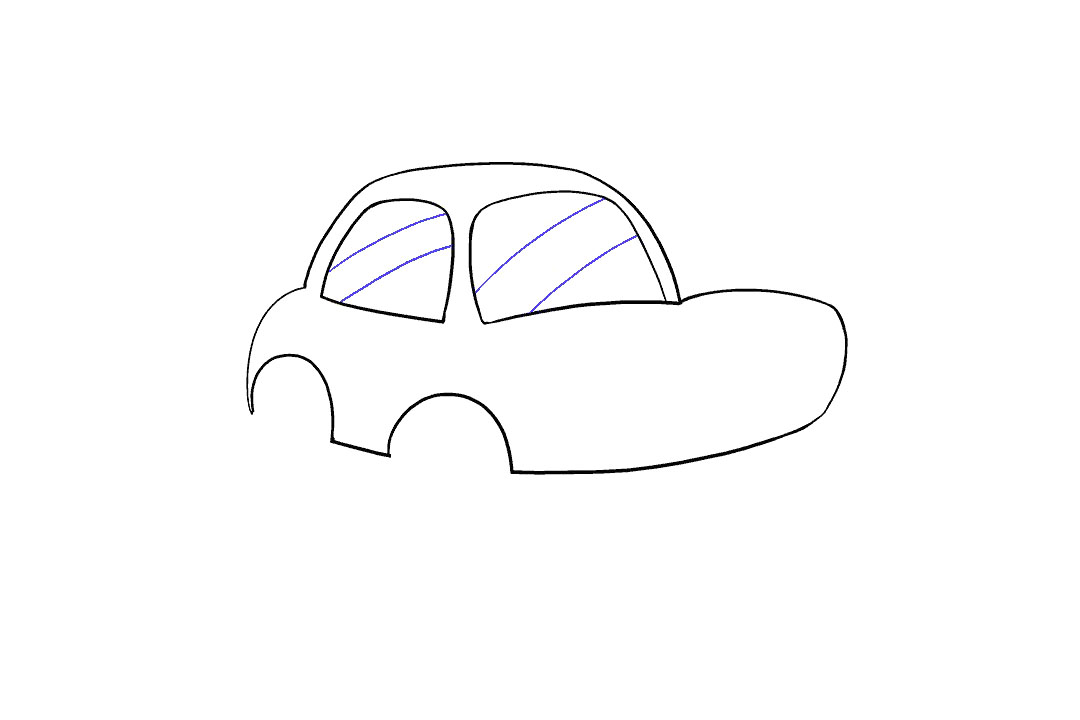 卡通小轿车怎么画-图7