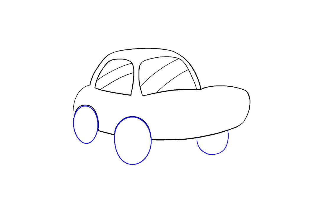 卡通小轿车怎么画-图8
