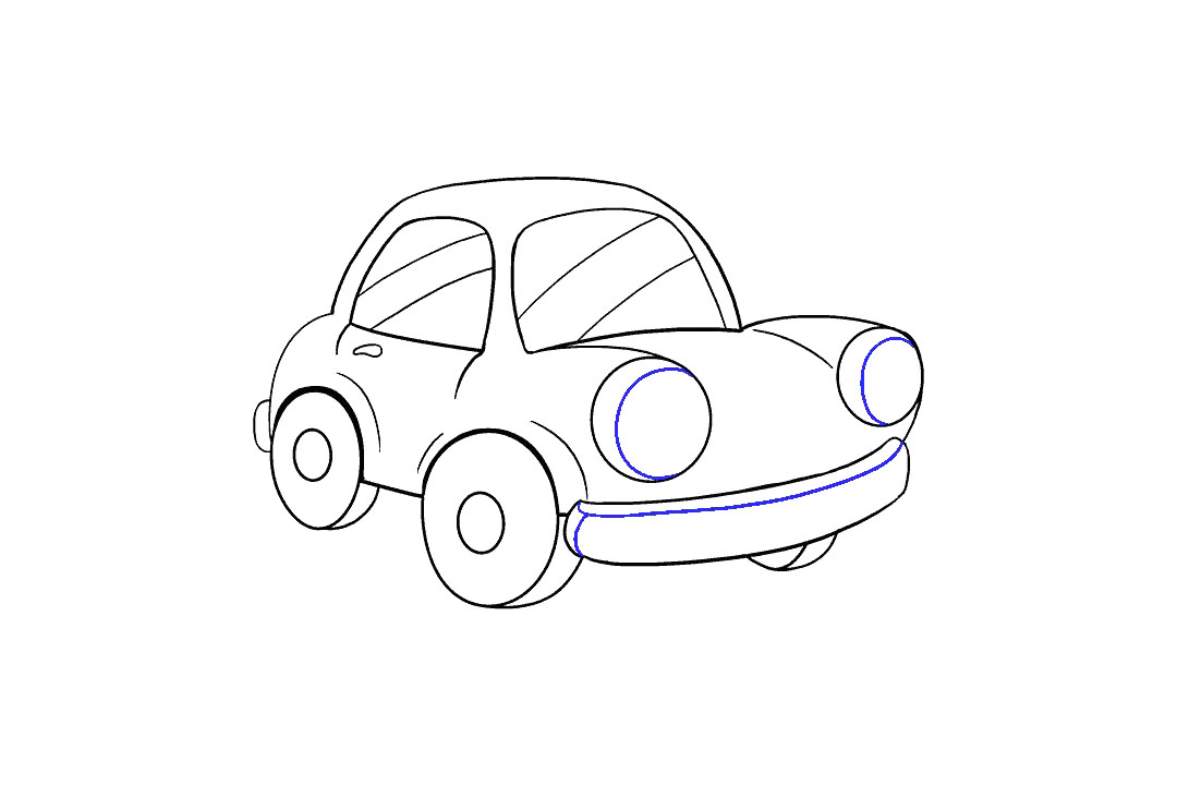 卡通小轿车怎么画-图15