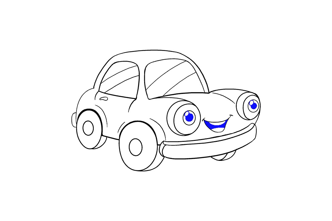 卡通小轿车怎么画-图17