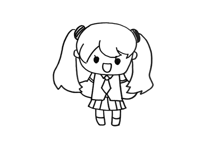 可爱小女孩怎么画-图2