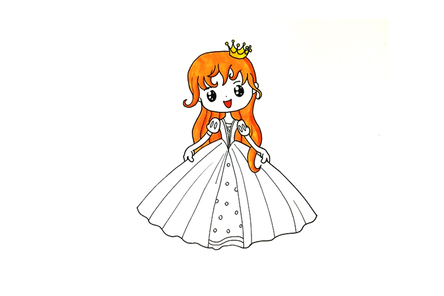 穿礼服的公主怎么画-图4