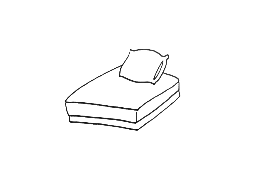 简单漂亮的床怎么画-图3