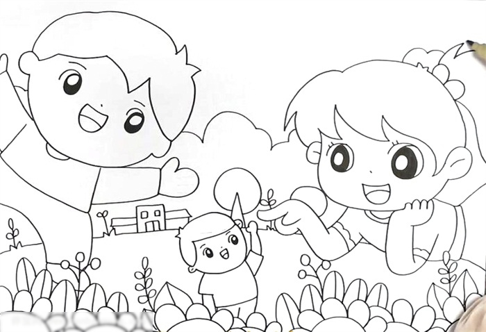 大人国与小人国儿童画-图2