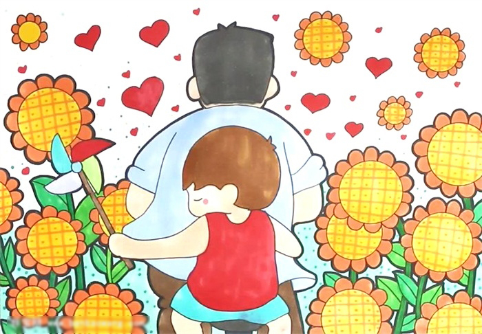 爸爸的本领儿童画