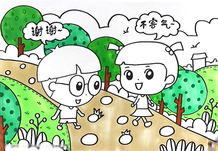 推广普通话宣传画怎么画-图3