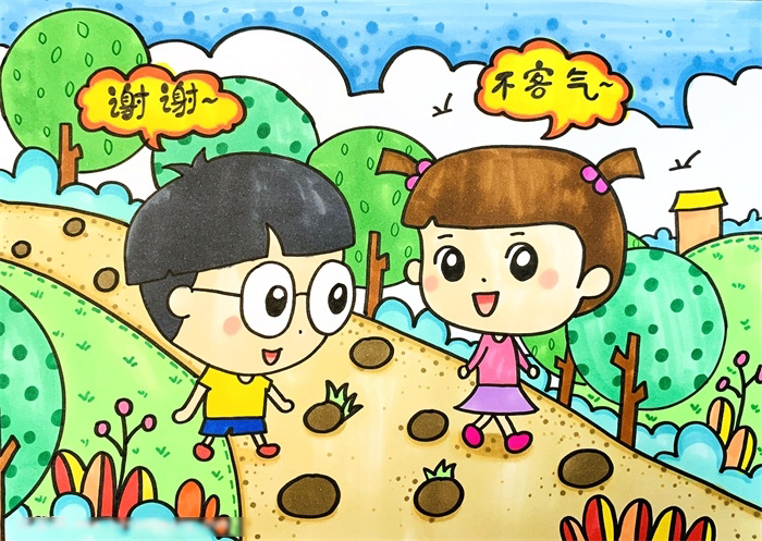 推广普通话宣传画怎么画