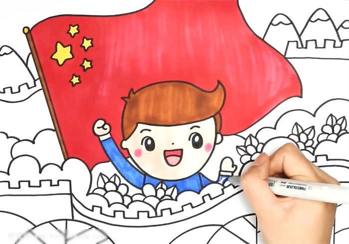 关于祖国大好河山的画-图3