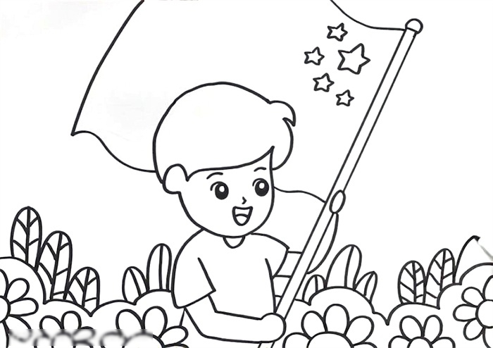 关于热爱祖国的儿童画-图1