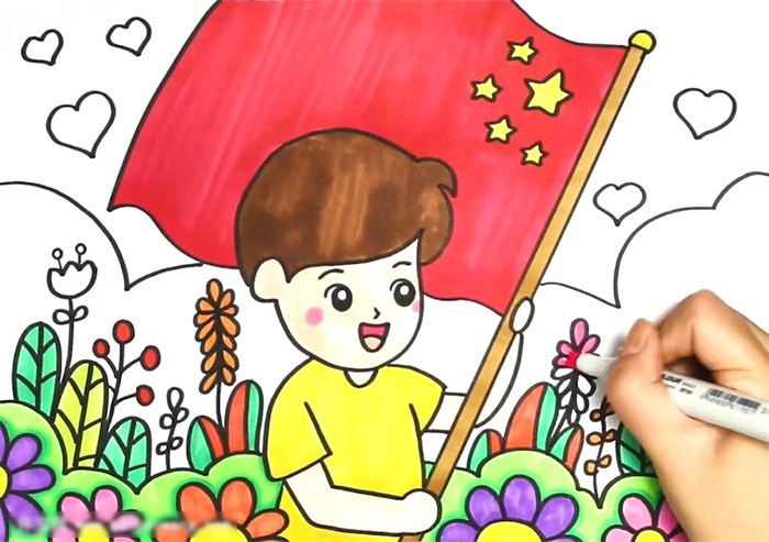 关于热爱祖国的儿童画-图4