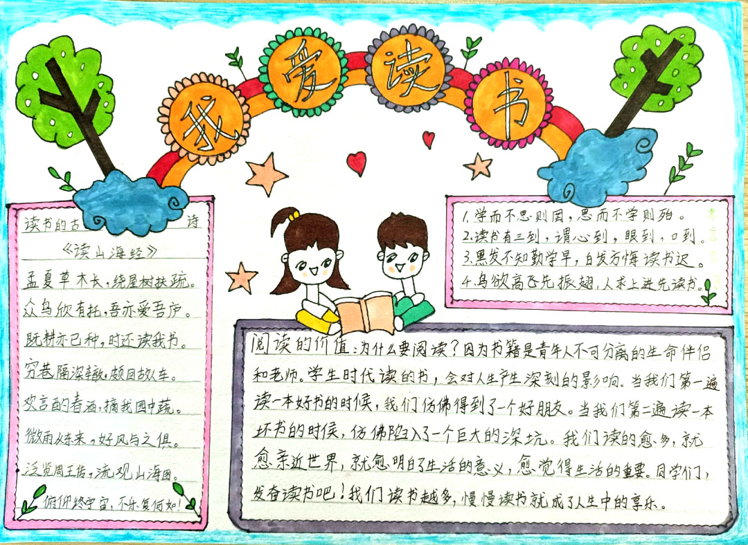 五年级我爱阅读手抄报简单-图2
