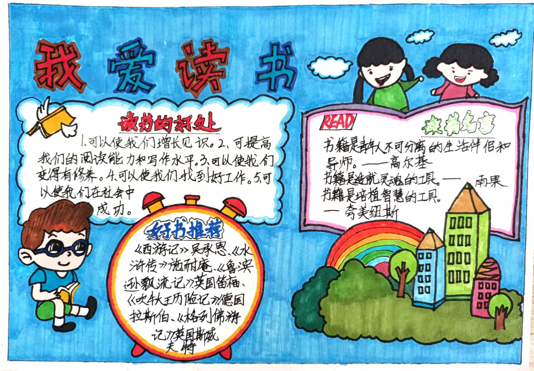 五年级我爱阅读手抄报简单-图3