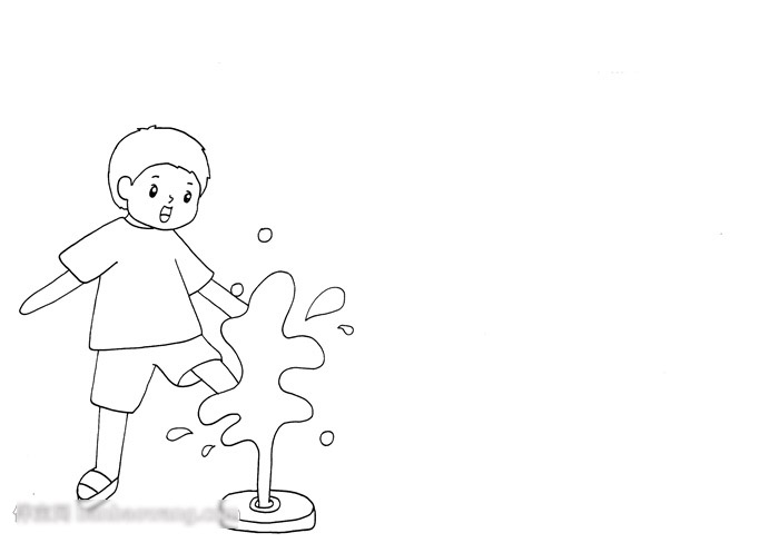 安全手抄报之景观喷泉-图1