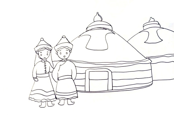 56个少数民族儿童画-图2